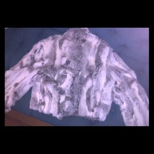Fur bomber jacket